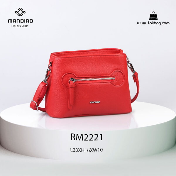کیف رودوشی زنانه کد RM-2221 برند ماندیرو رنگ قرمز از جلو ( mandiro RM-2221 )