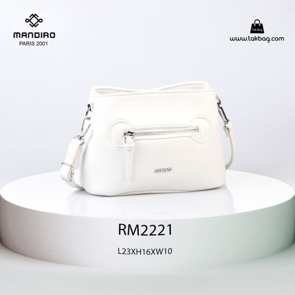 کیف رودوشی زنانه کد RM-2221 برند ماندیرو رنگ سفید از جلو ( mandiro RM-2221 )