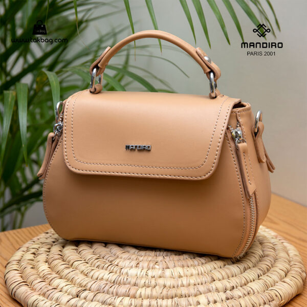 کیف رودوشی زنانه کد RM-2222 برند ماندیرو رنگ کافی فانتزی ( mandiro RM-2222 )