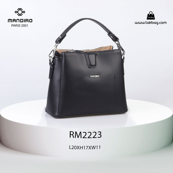 کیف رودوشی زنانه کد RM-2223 برند ماندیرو رنگ مشکی از جلو ( mandiro RM-2223 )