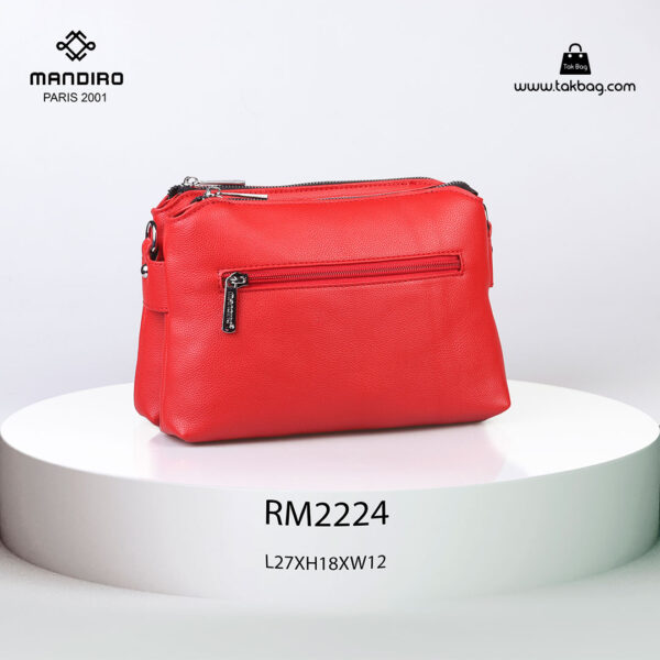 کیف رودوشی زنانه کد RM-2224 برند ماندیرو رنگ قرمز از عقب ( mandiro RM-2224 )