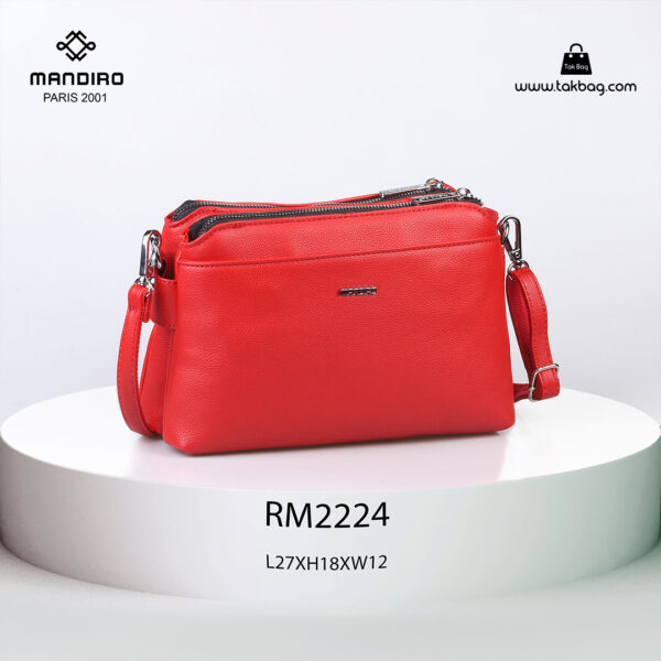 کیف رودوشی زنانه کد RM-2224 برند ماندیرو رنگ قرمز از جلو ( mandiro RM-2224 )