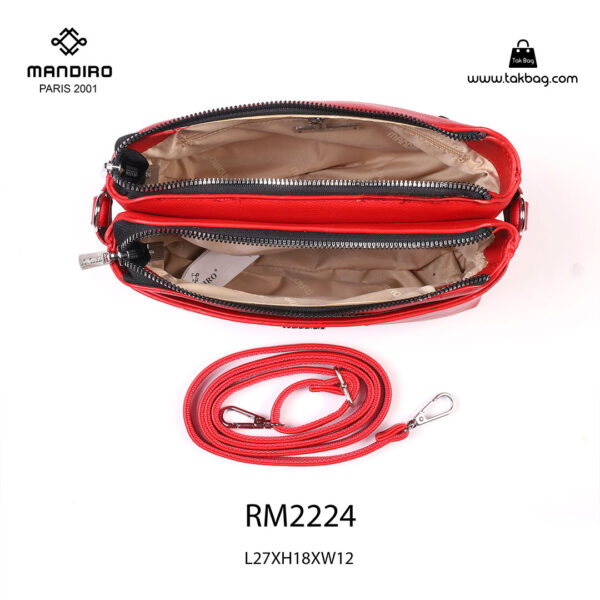 کیف رودوشی زنانه کد RM-2224 برند ماندیرو رنگ قرمز از بالا ( mandiro RM-2224 )