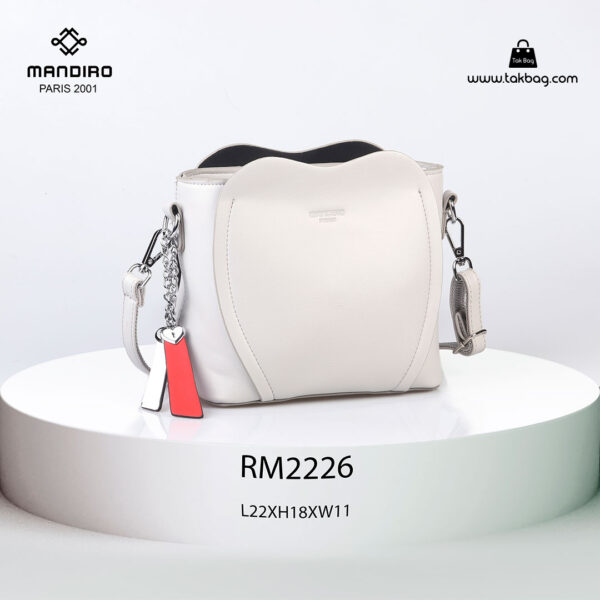 کیف رودوشی زنانه کد RM-2226 برند ماندیرو رنگ سفید از جلو ( mandiro RM-2226 )