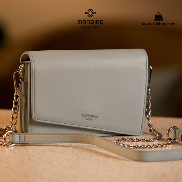 کیف رودوشی زنانه کد RM-2228 برند ماندیرو رنگ طوسی از جلو ( mandiro RM-2228 )