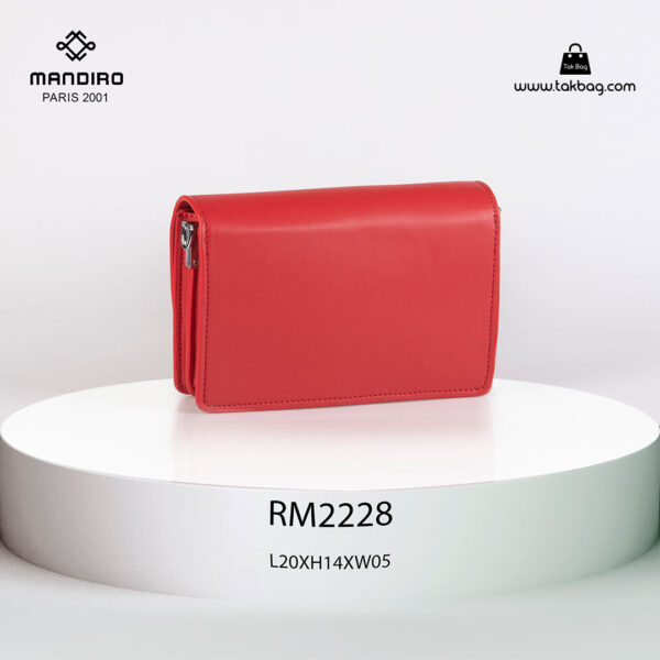 کیف رودوشی زنانه کد RM-2228 برند ماندیرو رنگ قرمز از عقب ( mandiro RM-2228 )