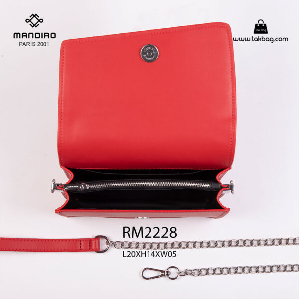 کیف رودوشی زنانه کد RM-2228 برند ماندیرو رنگ قرمز از بالا ( mandiro RM-2228 )