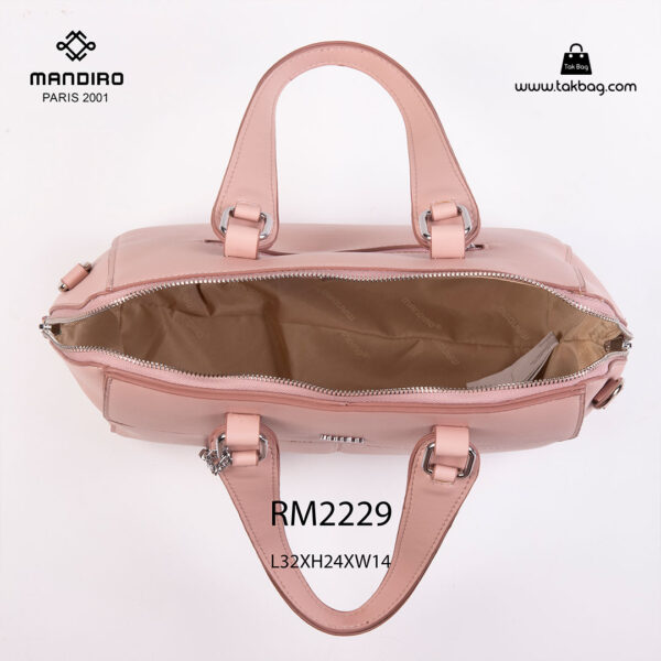 کیف دستی زنانه کد RM-2229 برند ماندیرو رنگ صورتی از بالا ( mandiro RM-2229 )