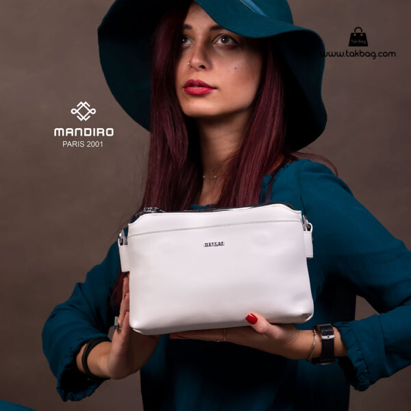 کیف رودوشی زنانه کد RM-2224 برند ماندیرو رنگ سفید با مدل ( mandiro RM-2224 )