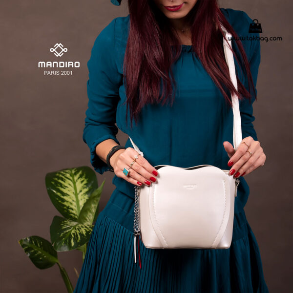کیف رودوشی زنانه کد RM-2226 برند ماندیرو رنگ سفید با مدل ( mandiro RM-2226 )