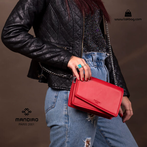 کیف رودوشی زنانه کد RM-2228 برند ماندیرو رنگ قرمز با مدل ( mandiro RM-2228 )