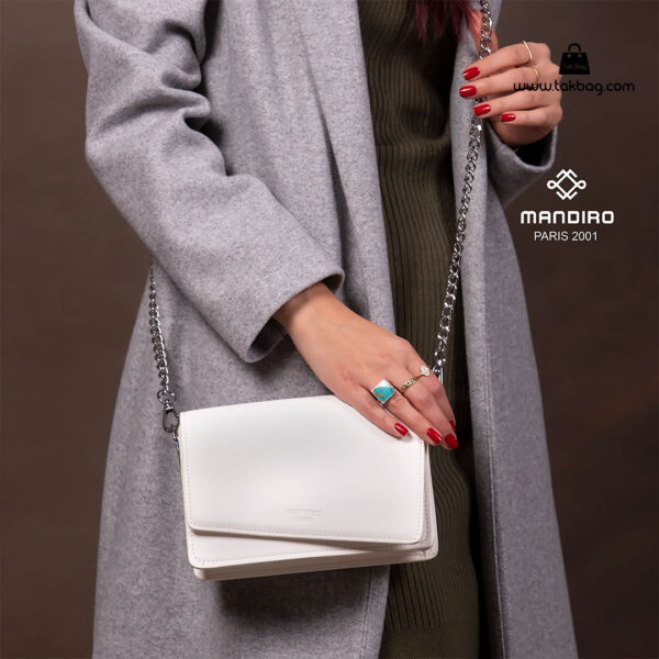 کیف رودوشی زنانه کد RM-2228 برند ماندیرو رنگ سفید با مدل ( mandiro RM-2228 )