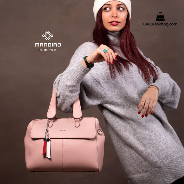 کیف دستی زنانه کد RM-2229 برند ماندیرو رنگ صورتی با مدل ( mandiro RM-2229 )