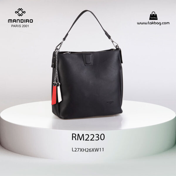کیف دستی زنانه کد RM-2230 برند ماندیرو رنگ مشکی از جلو ( mandiro RM-2230 )
