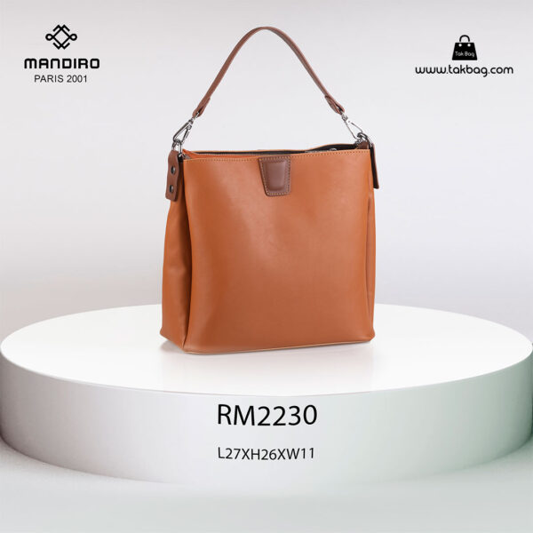 کیف دستی زنانه کد RM-2230 برند ماندیرو رنگ عسلی از جلو ( mandiro RM-2230 )