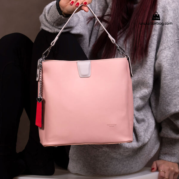 کیف دستی زنانه کد RM-2230 برند ماندیرو رنگ صورتی با مدل ( mandiro RM-2230 )