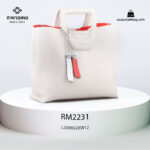 کیف دستی زنانه کد RM-2231 برند ماندیرو رنگ کرم از جلو ( mandiro RM-2231 )