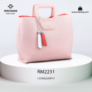 کیف دستی زنانه کد RM-2231 برند ماندیرو رنگ صورتی از جلو ( mandiro RM-2231 )