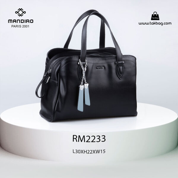 کیف دستی زنانه کد RM-2233 برند ماندیرو رنگ مشکی از جلو ( mandiro RM-2233 )