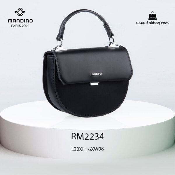 کیف رودوشی زنانه کد RM-2234 برند ماندیرو رنگ مشکی از جلو ( mandiro RM-2234 )