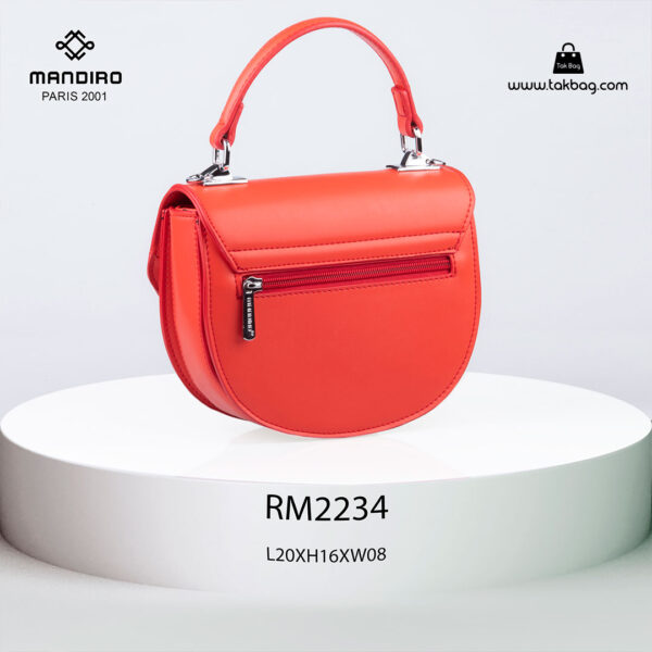 کیف رودوشی زنانه کد RM-2234 برند ماندیرو رنگ قرمز از پشت ( mandiro RM-2234 )