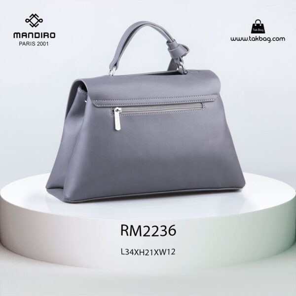 کیف رودوشی زنانه کد RM-2236 برند ماندیرو رنگ طوسی از پشت ( mandiro RM-2236 )