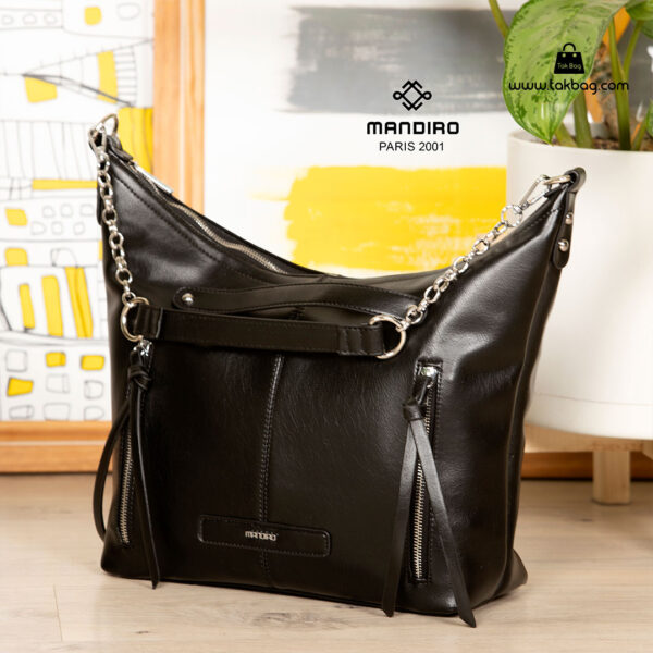 کیف رودوشی زنانه کد RM-2237 برند ماندیرو رنگ مشکی فانتزی ( mandiro RM-2237 )