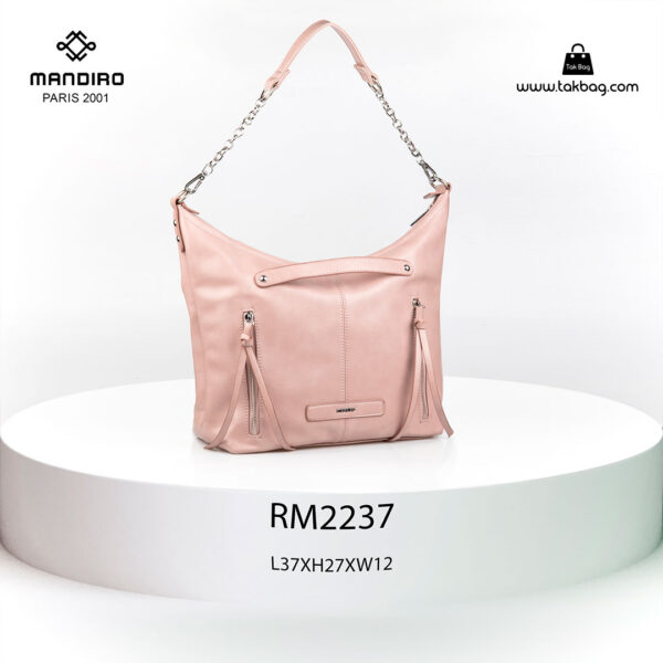 کیف رودوشی زنانه کد RM-2237 برند ماندیرو رنگ صورتی از جلو ( mandiro RM-2237 )
