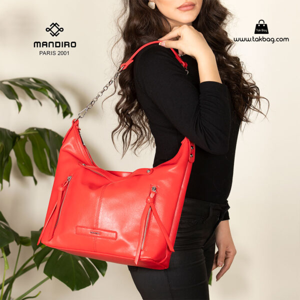 کیف رودوشی زنانه کد RM-2237 برند ماندیرو رنگ قرمز با مدل ( mandiro RM-2237 )