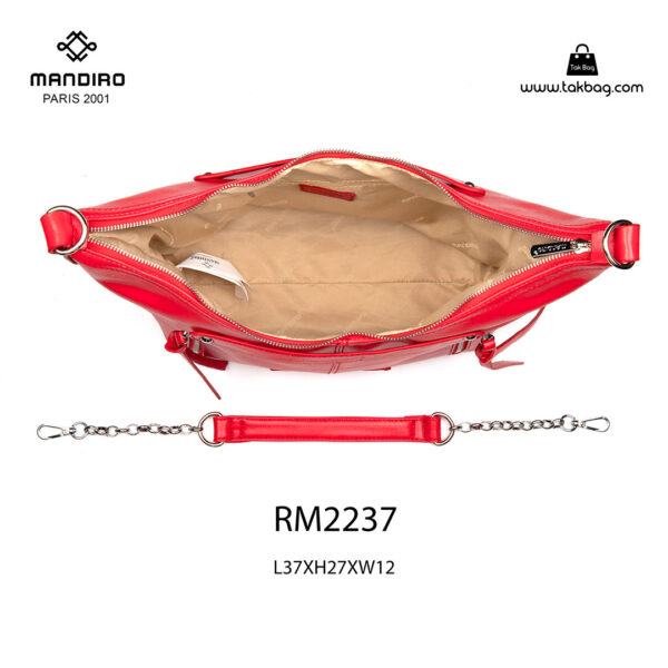 کیف رودوشی زنانه کد RM-2237 برند ماندیرو رنگ قرمز از بالا ( mandiro RM-2237 )