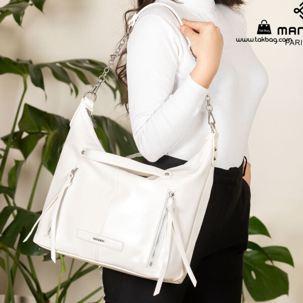 کیف رودوشی زنانه کد RM-2237 برند ماندیرو رنگ سفید با مدل ( mandiro RM-2237 )