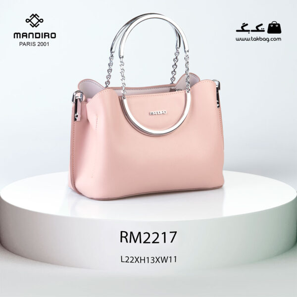 کیف رودوشی زنانه کد RM-2217 برند ماندیرو رنگ صورتی از جلو ( mandiro RM-2217 )
