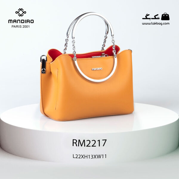کیف رودوشی زنانه کد RM-2217 برند ماندیرو رنگ نارنجی از جلو ( mandiro RM-2217 )
