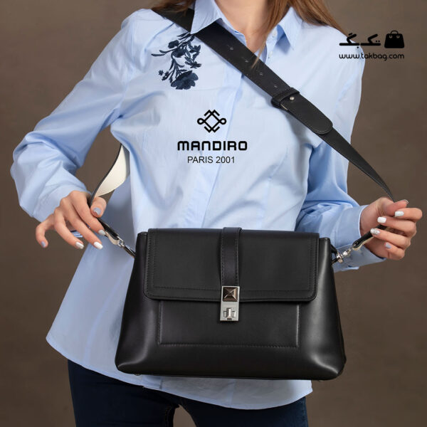 کیف رودوشی زنانه کد RM-2238 برند ماندیرو رنگ مشکی با مدل ( mandiro RM-2238 )