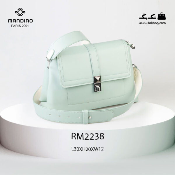 کیف رودوشی زنانه کد RM-2238 برند ماندیرو رنگ سبز از جلو ( mandiro RM-2238 )