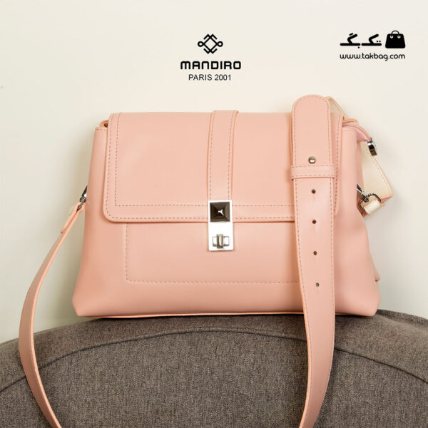 کیف رودوشی زنانه کد RM-2238 برند ماندیرو رنگ صورتی از جلو ( mandiro RM-2238 )