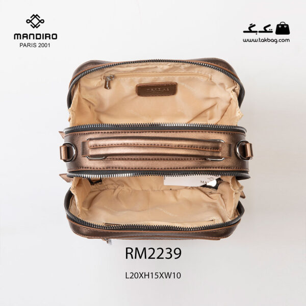 کیف رودوشی زنانه کد RM-2239 برند ماندیرو رنگ قهوه ای از بالا ( mandiro RM-2239 )
