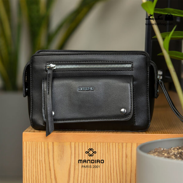 کیف رودوشی زنانه کد RM-2241 برند ماندیرو رنگ مشکی از جلو ( mandiro RM-2241 )