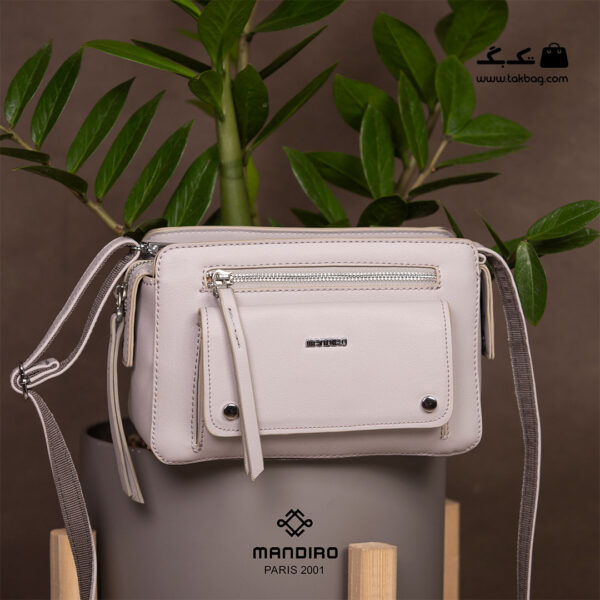 کیف رودوشی زنانه کد RM-2241 برند ماندیرو رنگ طوسی از جلو ( mandiro RM-2241 )