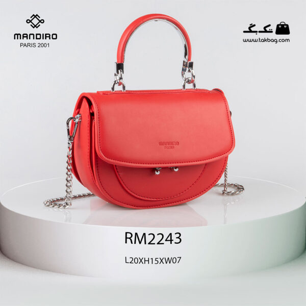 کیف رودوشی زنانه کد RM-2243 برند ماندیرو رنگ قرمز از جلو ( mandiro RM-2243 )
