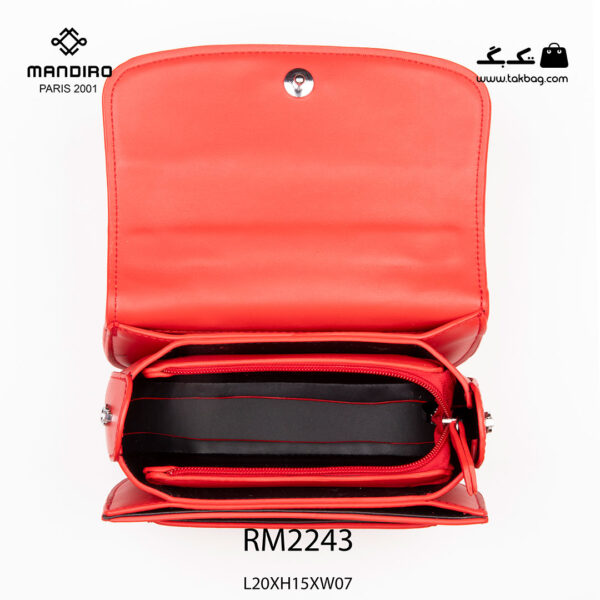 کیف رودوشی زنانه کد RM-2243 برند ماندیرو رنگ قرمز از بالا ( mandiro RM-2243 )