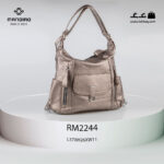 کیف رودوشی زنانه کد RM-2244 برند ماندیرو رنگ بژ از جلو ( mandiro RM-2244 )