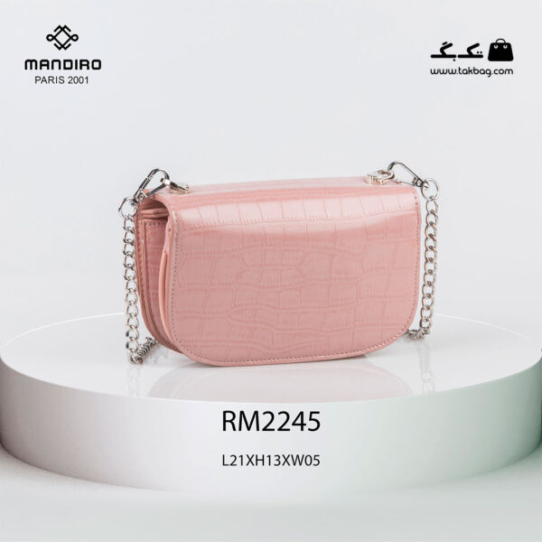 کیف رودوشی زنانه کد RM-2245 برند ماندیرو رنگ صورتی از پشت ( mandiro RM-2245 )