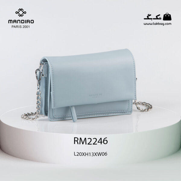 کیف رودوشی زنانه کد RM-2246 برند ماندیرو رنگ آبی از جلو ( mandiro RM-2246 )