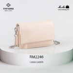 کیف رودوشی زنانه کد RM-2246 برند ماندیرو رنگ کرم از جلو ( mandiro RM-2246 )