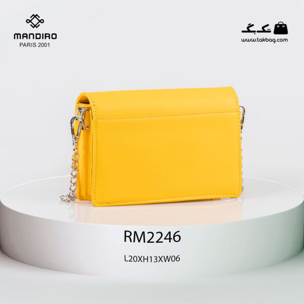 کیف رودوشی زنانه کد RM-2246 برند ماندیرو رنگ زرد از پشت ( mandiro RM-2246 )