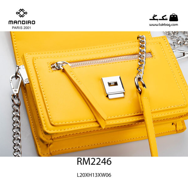 کیف رودوشی زنانه کد RM-2246 برند ماندیرو رنگ زرد از نزدیک ( mandiro RM-2246 )