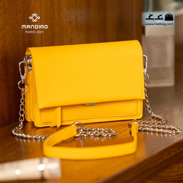 کیف رودوشی زنانه کد RM-2246 برند ماندیرو رنگ زرد از جلو ( mandiro RM-2246 )