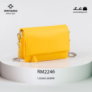 کیف رودوشی زنانه کد RM-2246 برند ماندیرو رنگ زرد از جلو ( mandiro RM-2246 )