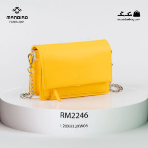 کیف رودوشی زنانه کد RM-2246 برند ماندیرو رنگ زرد از جلو ( mandiro RM-2246 )